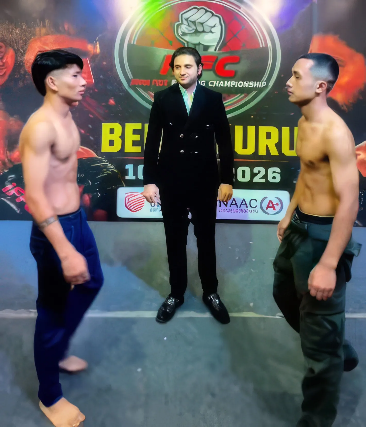 Salmaan Ahmed at a Bengaluru fight championship
